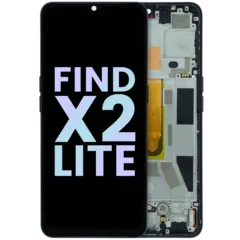 OLED Assembly With Frame for Oppo Find X2 Lite (2020) (Service Pack) (Moonlight Black)