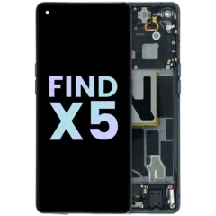 OLED Assembly With Frame for Oppo Find X5 (2022) (Service Pack) (Black)