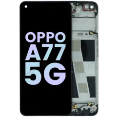 LCD Assembly With Frame for Oppo A77 5G (2022) (Service Pack) (Midnight Black)