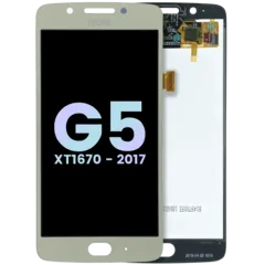 LCD Assembly Without Frame Compatible For Motorola Moto G5 (XT1670 / 2017) (Genuine) (Gold)