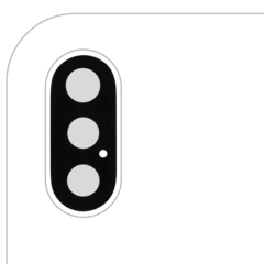 Lente de la cámara trasera (solo cristal) con adhesivo para iPhone XS / XS Max (Premium) (Todos los colores)