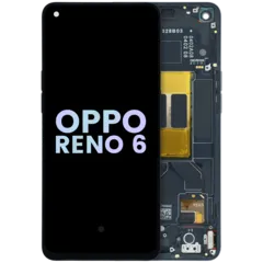 OLED Assembly With Frame For Oppo Reno 6 5G (2021) (Genuine OEM) (Stellar Black)