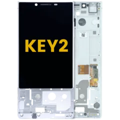 LCD Assembly With Frame For Blackberry KEY2 (Genuine OEM) (Silver)