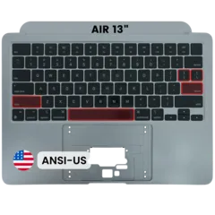 Top case con teclado (teclado ANSI EE. UU.) para MacBook Air 13" A2681 (2022) (Original usada · grado B)