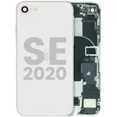 Carcasa trasera con flex de carga y piezas pequeñas preinstaladas para iPhone SE (2020) (Original usada · grado B)