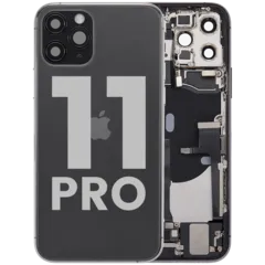 Carcasa trasera con flex de carga y piezas pequeñas para iPhone 11 Pro (Original usada · grado C) (Matte Gris espacial)