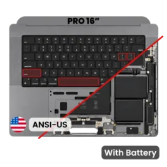 Top Case with Battery and Keyboard (ANSI US) For MacBook Pro 16" A2991 (2023) (Genuine OEM) (Space Gray)