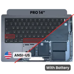 Top Case Assembly With Battery And Keyboard Compatible For MacBook Pro 14" (A3112 / M4 / 2024) (Genuine OEM) (US Keyboard) (Space Black)