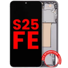 OLED Assembly With Frame For Samsung Galaxy S25 FE 5G (US & International Version) (Aftermarket Plus) (Jetblack)