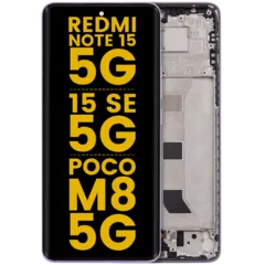 Pantalla OLED con marco para Xiaomi Redmi Note 15 5G / Redmi Note 15 SE 5G / POCO M8 5G (Reacondicionada)
