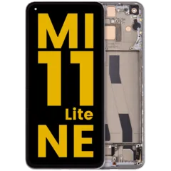 Pantalla OLED con marco para Xiaomi Mi 11 Lite 5G NE (Reacondicionada) (Snowflake Blanco)