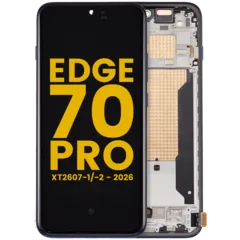 OLED Assembly With Frame For Motorola Edge 70 Pro (XT2607-1/-2 / 2026) (Refurbished) (Titan)