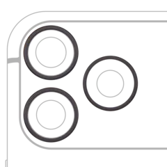 Back Camera Bezel Ring Only For iPhone 18 Pro / 18 Pro Max (Black) (3 Piece Set)