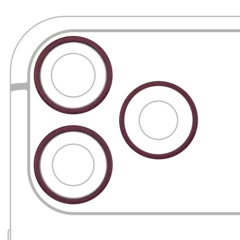 Back Camera Bezel Ring Only For iPhone 18 Pro / 18 Pro Max (Burgundy) (3 Piece Set)