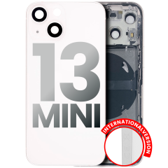 Back Housing W/ Small Components Pre-Installed Compatible For iPhone 13 Mini (International Version) (Used OEM Pull: Grade A) (Starlight)