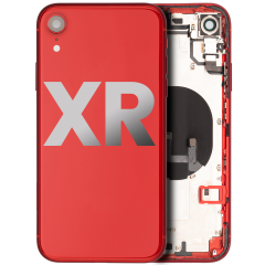 Back Housing W/ Small Components Pre-Installed Compatible For iPhone XR (Used OEM Pull: Grade A) (Red)