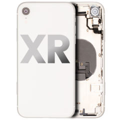 Back Housing W/ Small Components Pre-Installed Compatible For iPhone XR (Used OEM Pull: Grade B) (White)