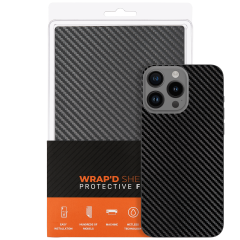 Wrapd Back Skin - Carbon Fiber Pattern (Black) (10 Pack)