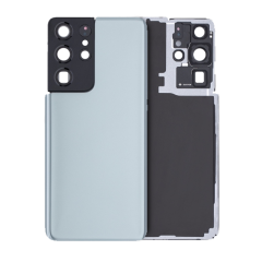 Back Cover Glass With Camera Lens Compatible For Samsung Galaxy S21 Ultra (Service Pack) (Phantom Titanium)