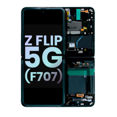 Inner OLED Assembly With Frame Compatible For Samsung Galaxy Z Flip 4G (F700) / Z Flip 5G (F707) (Service Pack) (Mystic Gray)