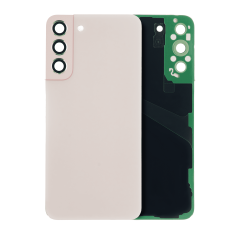 Back Cover Glass With Camera Lens Compatible For Samsung Galaxy S22 Plus 5G (No Logo) (Aftermarket Plus) (Pink Gold)