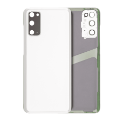 Back Cover Glass With Camera Lens Compatible For Samsung Galaxy S20 5G  (No Logo) (Aftermarket Plus) (Cloud White)