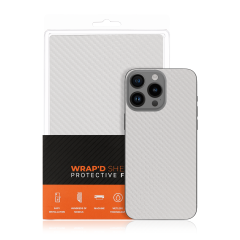 Wrapd Back Skin - Carbon Fiber Pattern (Blanco) (pack de 10)