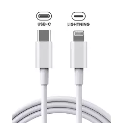 USB-C to Lightning Cable (3ft.) For iPhone / iPad (OEM Pull Grade: New) (10. Pack)