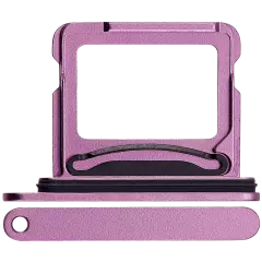 Dual Sim Card Tray Compatible For iPhone 16 / 16 Plus (Pink)