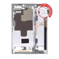 Mid-Frame Housing Compatible For Samsung Galaxy S22 Ultra 5G (International Version) (White)