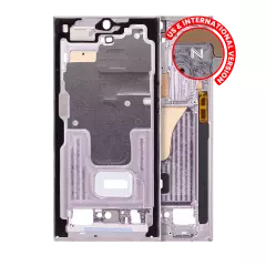 Mid-Frame Housing Compatible For Samsung Galaxy S23 Ultra 5G (US & International Version) (Lavender)