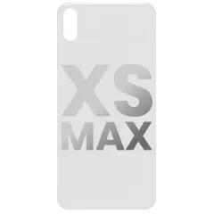 Back Cover Glass Compatible For iPhone XS Max (No Logo) (Silver)
