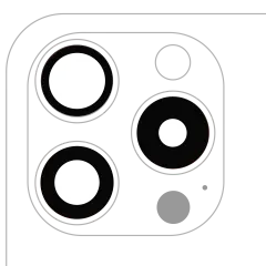 Back Camera Lens (Glass Only) With Adhesive Compatible For iPhone 15 Pro (3 Piece Set) (Real Sapphire) (Premium)