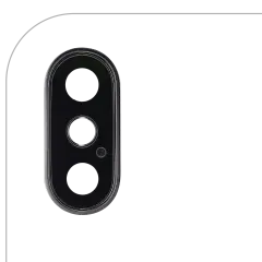 Back Camera Lens With Bracket & Bezel Compatible For iPhone XS / XS Max (Aftermarket Plus) (Silver) (10 Pack)