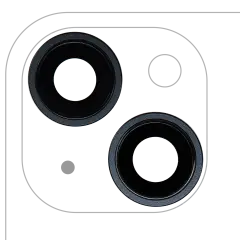 Back Camera Lens With Bracket & Bezel Compatible For iPhone 14 / 14 Plus (2 Piece Set) (Premium) (Midnight)