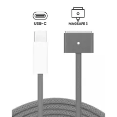 140W USB-C to MagSafe 3 Charging Cable (6ft) For MacBook Pro (OEM Pull Grade: A) (Space Gray)
