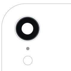 Back Camera Lens With Bracket & Bezel Compatible For iPhone XR (White) (10 Pack) (Real Sapphire l Premium)