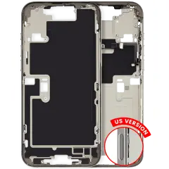 Mid-Frame Housing With Power And Volume Button Compatible For iPhone 16 Pro max (US Version) (Used OEM Pull: Grade A) (Natural Titanium)