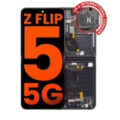 Inner OLED Assembly With Frame For Samsung Galaxy Z Flip 5 5G (US & International) (Blemish: Grade D) (Graphite)
