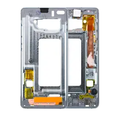 Mid-Frame Housing Compatible For Samsung Galaxy S10 Plus (With Small Parts) (Ceramic White) 