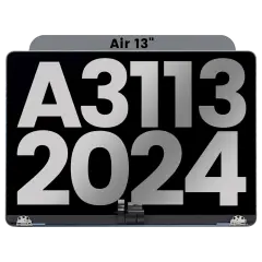 Complete LCD Display Assembly For MacBook Air 13" (M3) (A3113 / Early 2024) (Used OEM Pull: Grade B) (Space Gray)