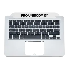 Top Case + Keyboard Compatible For MacBook Pro Unibody 13" (A1278 / Mid 2009 / Mid 2010) (UK English) (Used OEM Pull: Grade B)