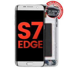 OLED Assembly With Frame Compatible For Samsung Galaxy S7 Edge G935A (North American Version) (Aftermarket Plus) (Silver)