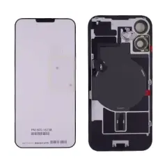 Back Glass With Steel Plate With Wireless NFC Charging MagSafe Magnet & Flashlight Flex Compatible For iPhone 16  (Genuine OEM) (White)