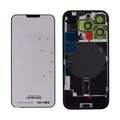 Back Glass With Steel Plate With Wireless NFC Charging MagSafe Magnet & Flashlight Flex Compatible For IPhone 16 Pro Max (Genuine OEM) (Black Titanium)