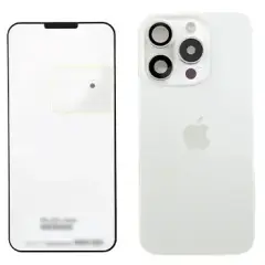 Back Glass w/ MagSafe Magnet & NFC & Flashlight Flex For iPhone 15 Pro (Genuine OEM) (White Titanium) (UK / EU Version )