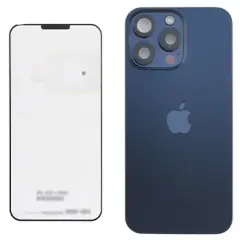 Back Glass w/ MagSafe Magnet & NFC & Flashlight Flex For iPhone 15 Pro Max (Genuine OEM) (Blue Titanium) (UK / EU Version )