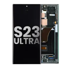 OLED Assembly With Frame Compatible For Samsung Galaxy S23 Ultra 5G (US & International) (Used OEM Pull: Grade A) (Green)