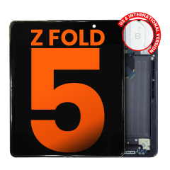 Inner OLED Assembly With Frame Compatible For Samsung Galaxy Z Fold 5 5G  (US & International) (Blemish: Grade C) (Phantom Black)