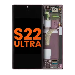 OLED Assembly With Frame Compatible For Samsung Galaxy S22 Ultra 5G (Blemish: Grade A) (Burgundy)